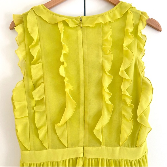 Badgley Mischka Ruffled Tiered Georgette Gown - Picture 7 of 16